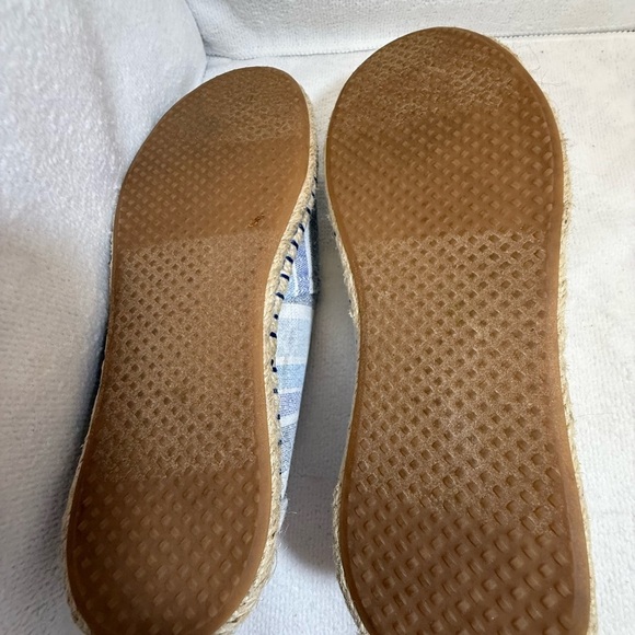 TOMS - WOMENS ALPARGATA ROPE ESPADRILLE Blue and Cream Espadrille Flats - Picture 5 of 9